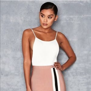 White low back bodysuit